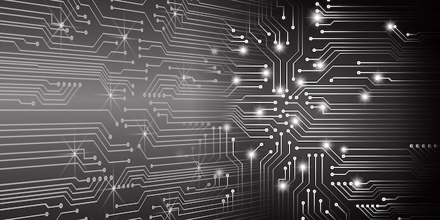 antecedentes del concepto de tecnología del futuro del circuito cibernético