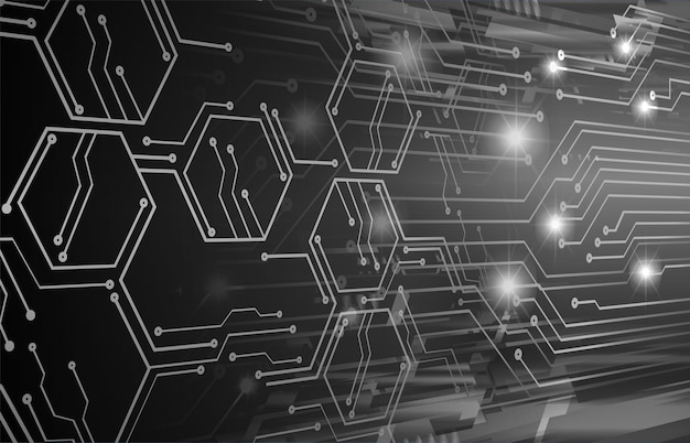 antecedentes del concepto de tecnología del futuro del circuito cibernético