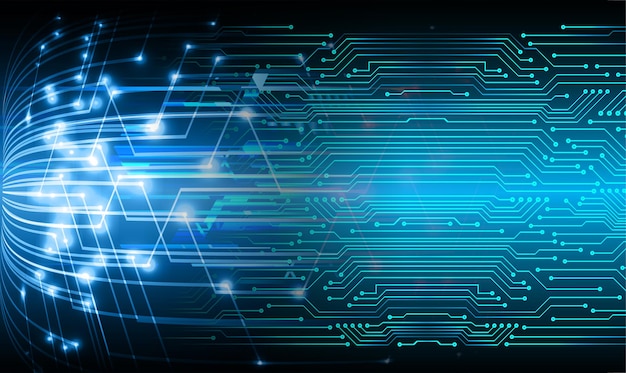 antecedentes del concepto de tecnología del futuro del circuito cibernético