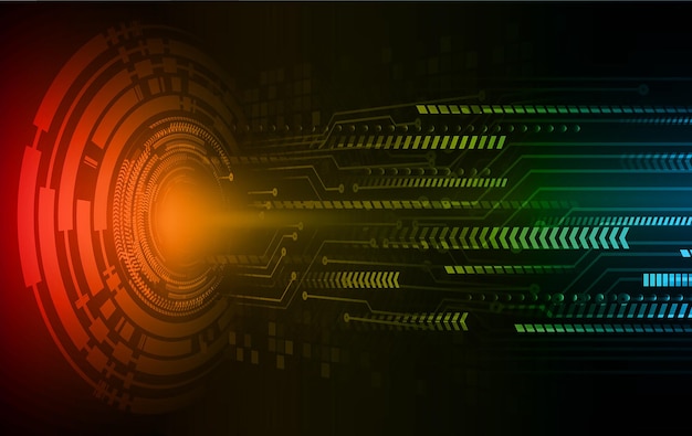 antecedentes del concepto de tecnología del futuro del circuito cibernético