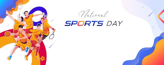 Antecedentes deportivos nacionales Celebración del Día Nacional del Deporte fondo dinámico con futbolistas