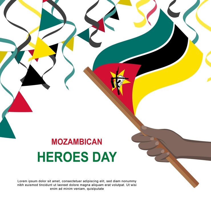 Vector antecedentes del día de los héroes de mozambique
