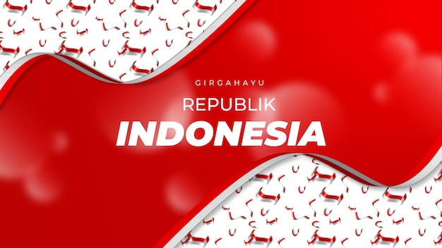 Vector antecedentes del día de la independencia de indonesia