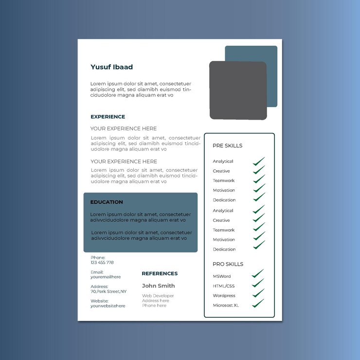 Vector antecedentes de diseño de cv