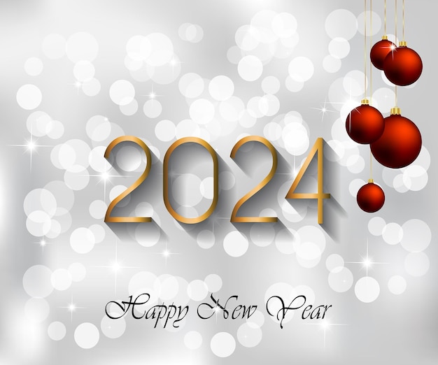 Vector antecedentes del feliz año nuevo de 2024