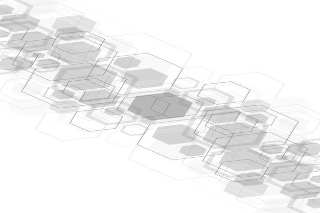 Antecedentes médicos abstractos. Investigación de ADN. Molécula de estructura hexagonal y fondo de comunicación para medicina, ciencia, tecnología. Ilustración vectorial.