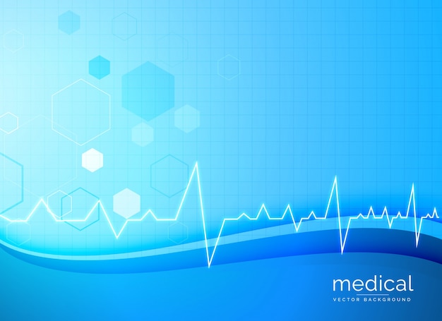 antecedentes médicos con forma ondulada azul