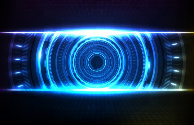 Antecedentes de la pantalla de interfaz de usuario de tecnología futurista redonda hud