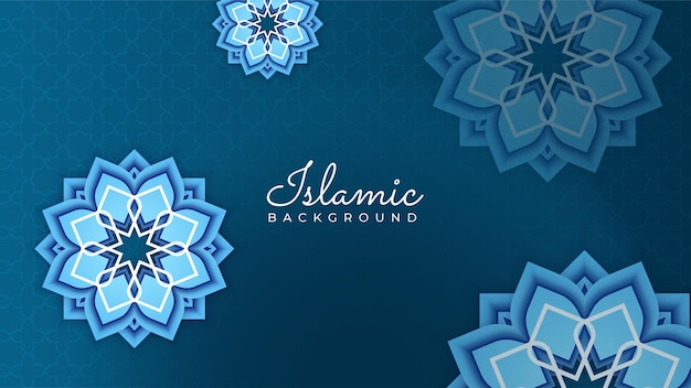 Antecedentes de Ramadán Kareem. Fondo de diseño islámico de patrón azul árabe ornamental. Diseño de fondo islámico para Ramadan Kareem