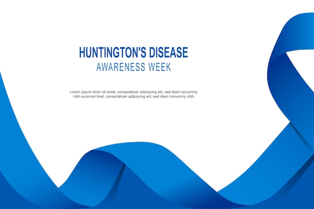 Vector antecedentes de la semana de concientización sobre la enfermedad de huntington