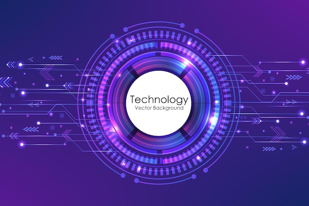 Antecedentes de la tecnología de circuitos electrónicos futuristas abstractos