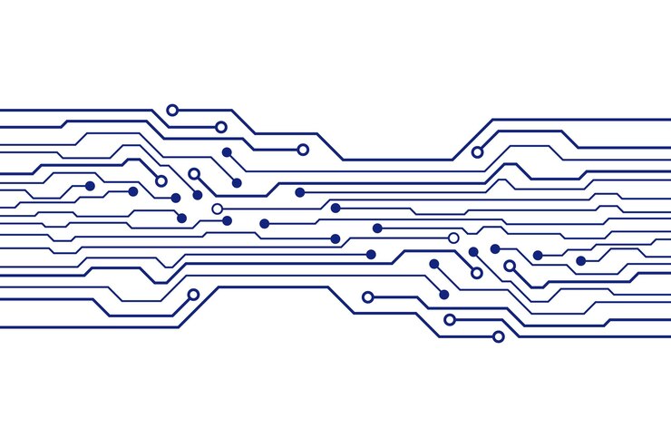 Vector antecedentes de la tecnología de placas de circuitos futuristas abstractas
