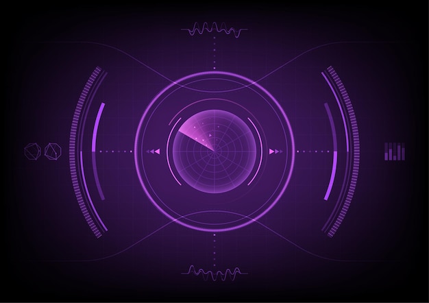 Antecedentes de la tecnología vectorial del elemento de círculo HUD futurista