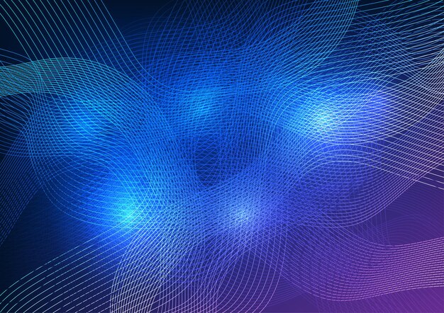 Antecedentes tecnológicos abstractos Las curvas superpuestas representan la tecnología de grandes datos