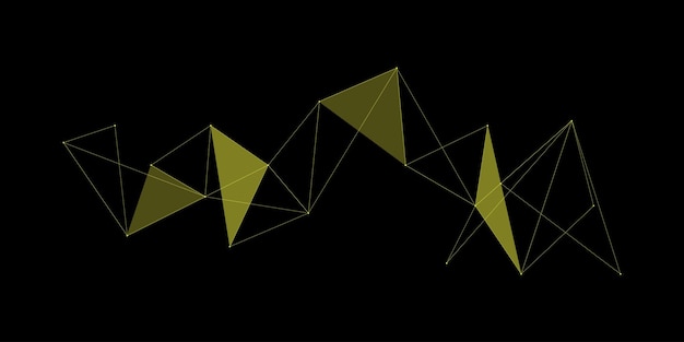 Antecedentes tecnológicos de polígonos y líneasEstructura y comunicación de la moléculaBanner tecnológicoIlustración vectorial