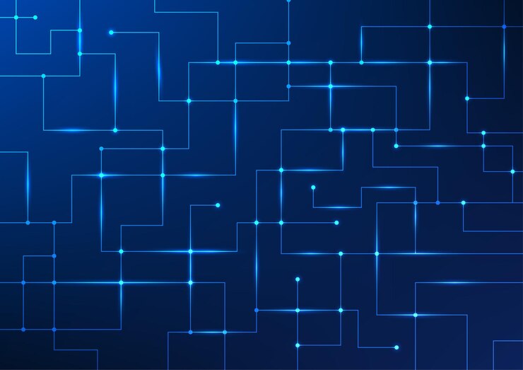 Vector antecedentes tecnológicos que muestran las líneas de datos interconectadas que transmiten la conexión de datos
