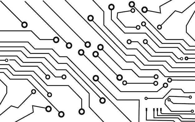 antecedentes tecnológicos con sistema de conexión de datos digitales de Hitech y diseño electrónico de placas de circuitos impresos de computadoras