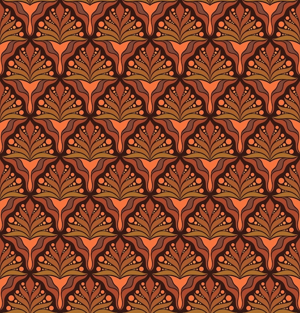 ANTECEDENTES DE VECTOR INCONSÚTIL EN ESTILO ART NOUVEAU CON ELEMENTOS DE PLANTA DE NARANJA