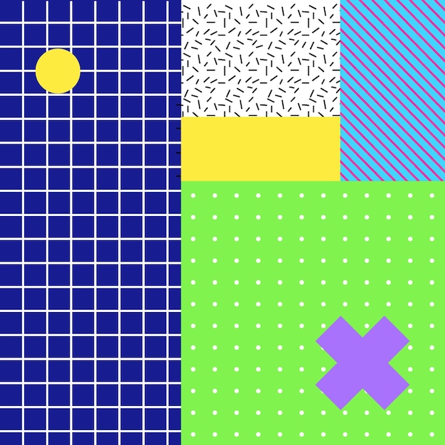 Antecedentes vectoriales para su proyecto, afiche simple en estilo neo memphis mix, estilo pop art