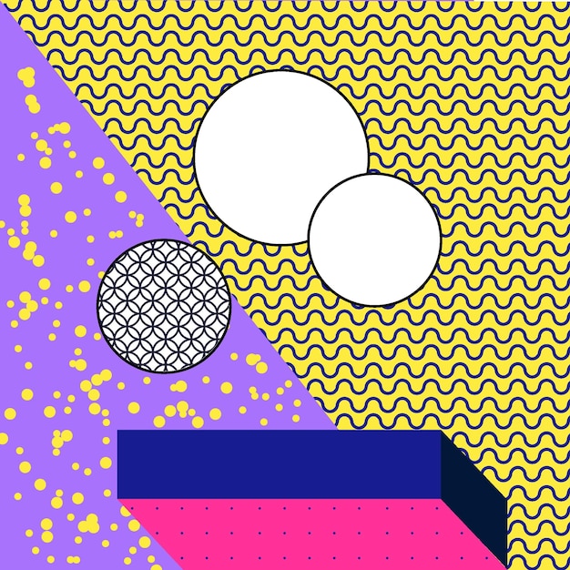 Antecedentes vectoriales para su proyecto, afiche simple en estilo neo memphis mix, estilo pop art