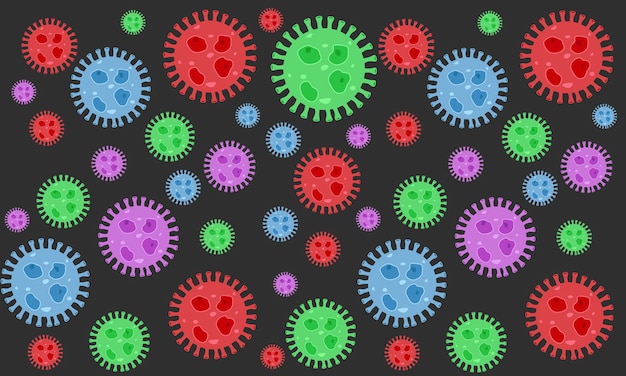 Antecedentes del virus Bacteriología Organismos Patrón sin costuras Corona HMPV Covid