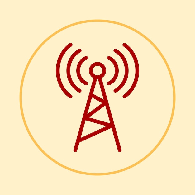 Antena Wi-Fi icono de moda ilustración vectorial lógica abstracta obras de arte coloridas diseño hermoso