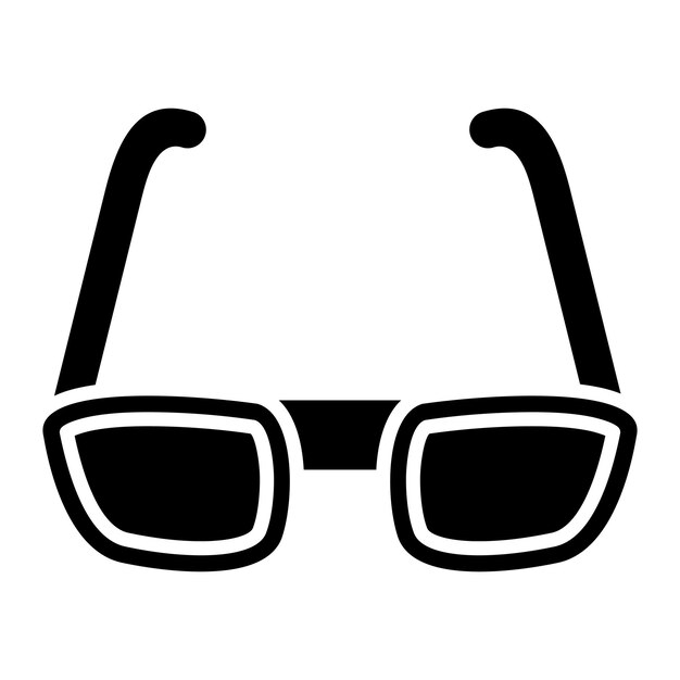 Anteojos Glifo Ilustración Negro Sólido