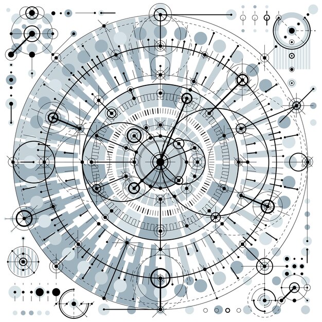 Vector anteproyecto arquitectónico, fondo digital vectorial con diferentes elementos de diseño geométrico. para usar como fondo del sitio web.