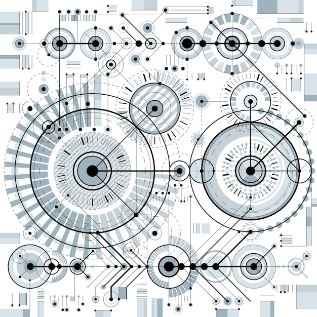 Anteproyecto arquitectónico, fondo digital vectorial con diferentes elementos de diseño geométrico. Para usar como fondo del sitio web.