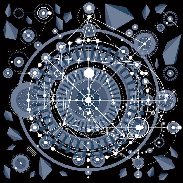 Anteproyecto arquitectónico, fondo digital vectorial con diferentes elementos de diseño geométrico. Para usar como fondo del sitio web.