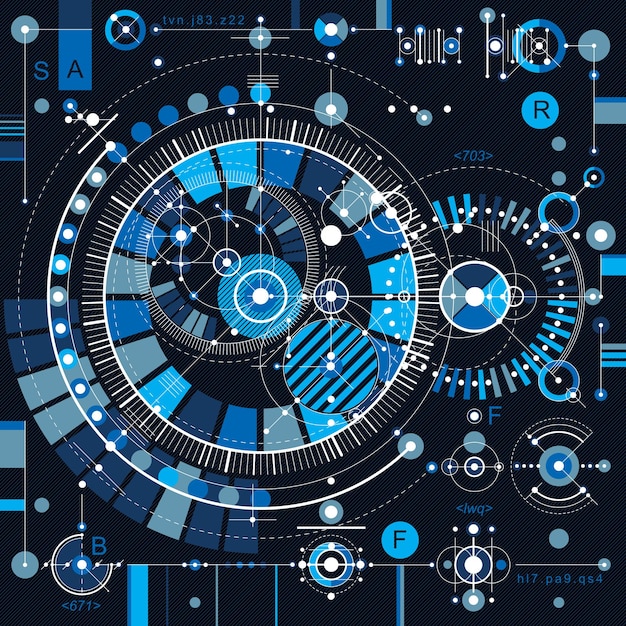 Anteproyecto arquitectónico, fondo digital vectorial con diferentes elementos de diseño geométrico. Para usar como fondo del sitio web.