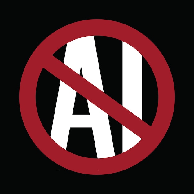 Anti Ai firma No a las imágenes generadas por IA