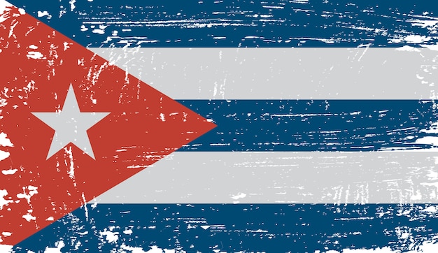Antigua bandera vintage de cuba