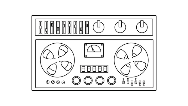 Vector antigua consola de juegos portátil retro vintage hipster con pantalla y botones tetris de los años 70 80 90