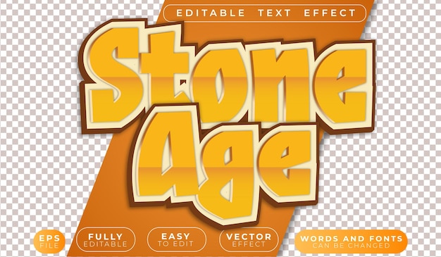 Antiguo archivo de texto vectorial totalmente editable de la Edad de Piedra