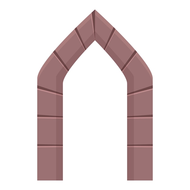 Antiguo arco de piedra que forma una entrada sobre un fondo blanco