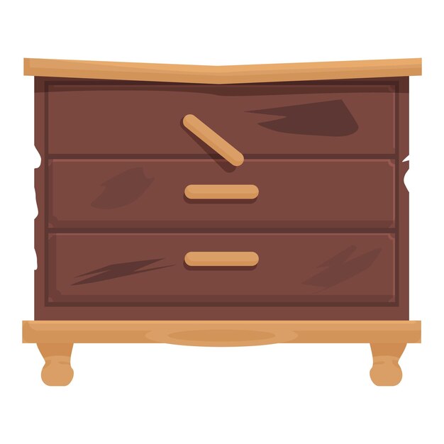 Antiguo cajón de madera que muestra signos de edad y desgaste