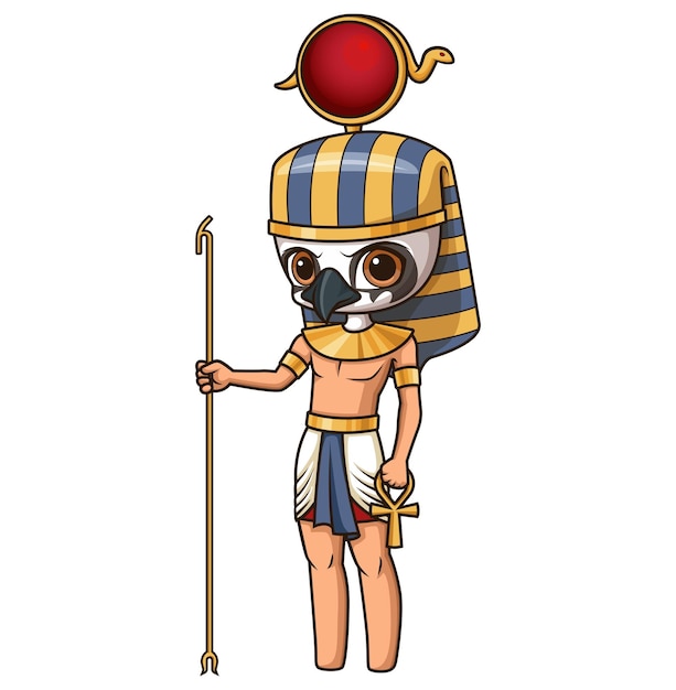 El antiguo dios egipcio Ra ilustración de dibujos animados
