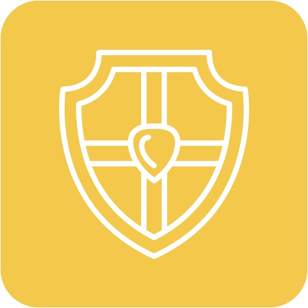 Antiguo estilo de ilustración vectorial del escudo