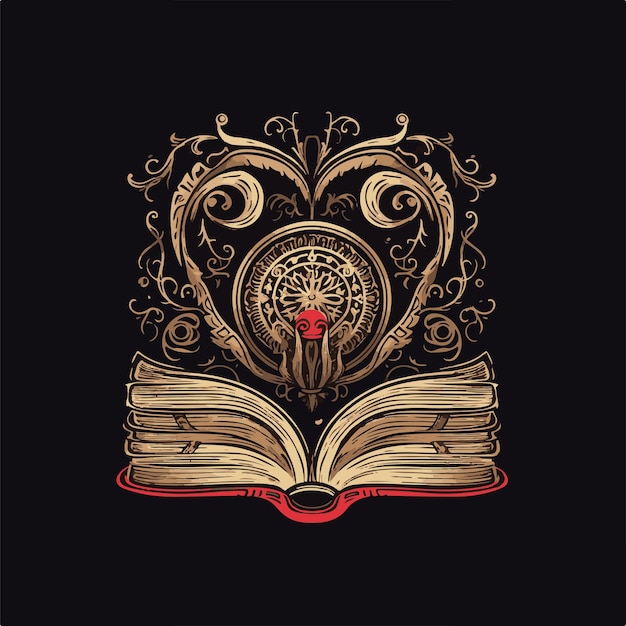 Vector un antiguo logotipo de libro