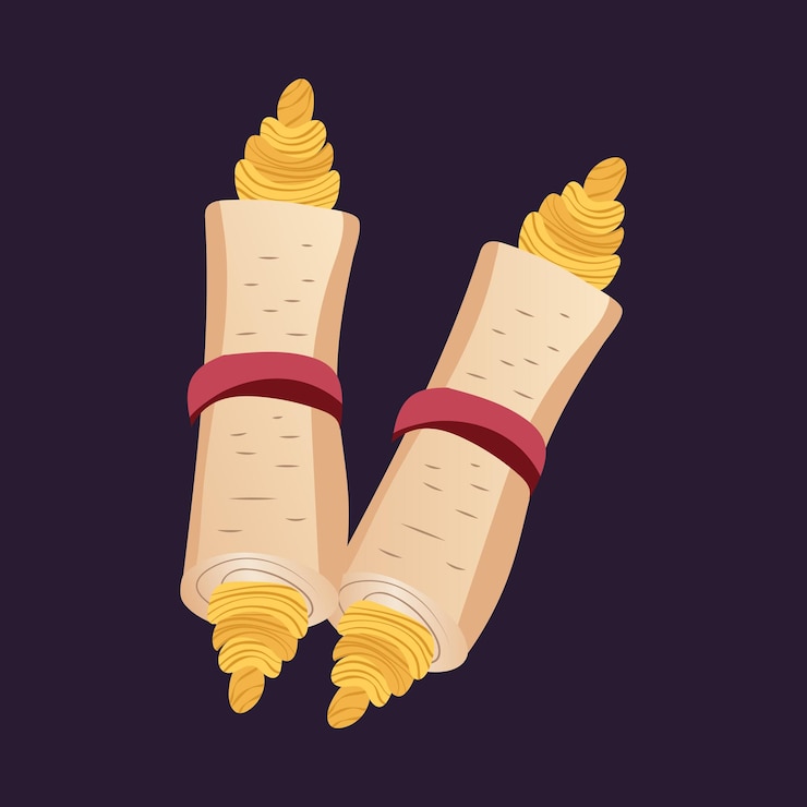 Vector antiguos pergaminos mágicos en diseño plano manuscritos misteriosos con lectura de mago ilustración vectorial aislada
