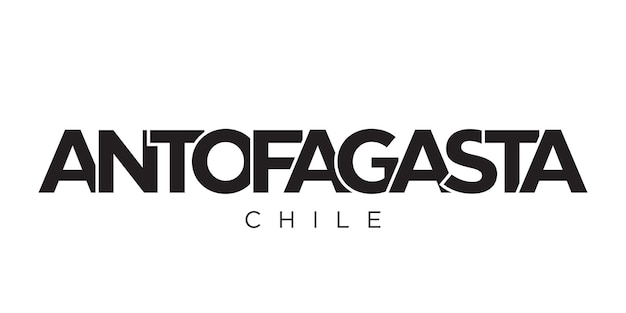 Antofagasta en el emblema de Chile El diseño presenta un vector de estilo geométrico