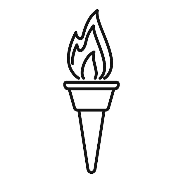 Antorcha ardiente con una llama de fuego ardiente