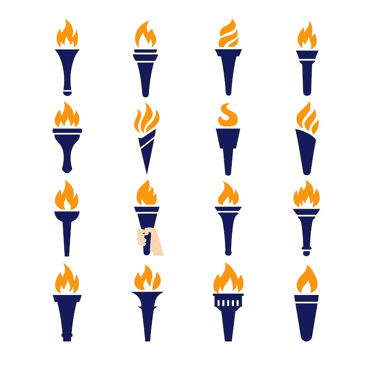 Vector las antorchas