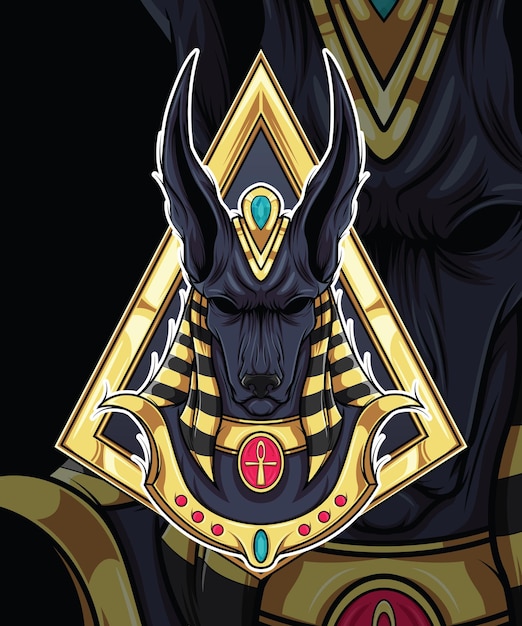 Anubis dios de egipto mitología diseño de personajes