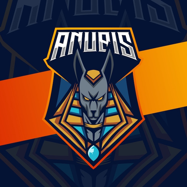 Anubis egipto dios mascota esport logo