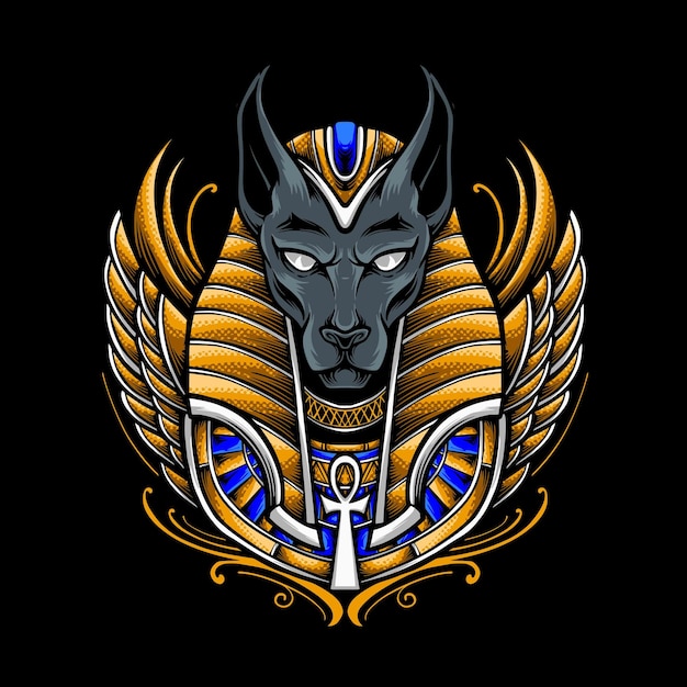 Anubis egipto vector logo ilustración