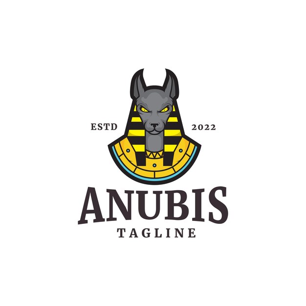 ANUBIS LOGOTIPO MASCOTA DISEÑO VECTOR ILUSTRACIÓN ICONO SÍMBOLO