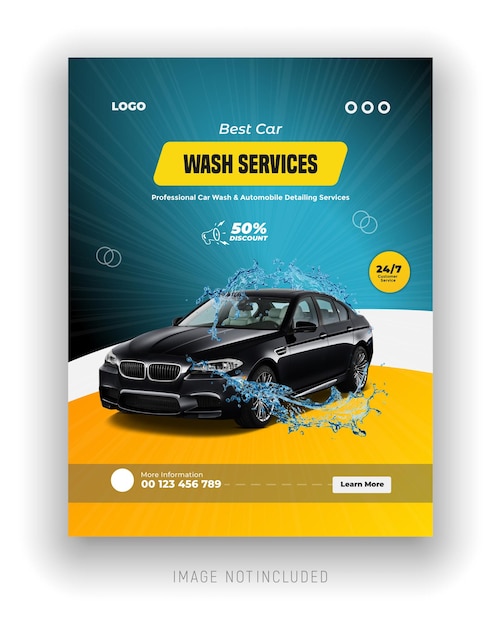 un anuncio de automóviles para el servicio de lavado de automóviles y el servicio de automóviles