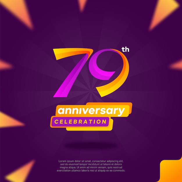 Vector un anuncio para la celebración del 71 aniversario.